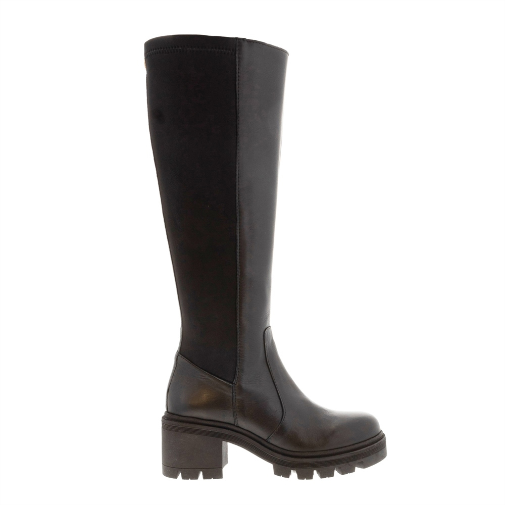 Carl Scarpa Dodie Black Leather Knee High Boots